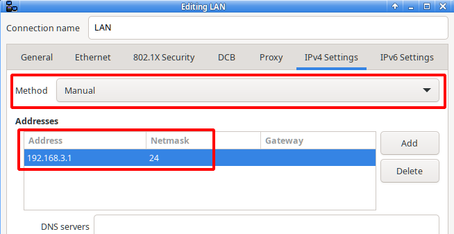 Server - Data entry in NetworkManager
